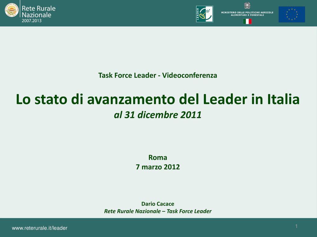 Lo Stato Di Avanzamento Del Leader In Italia Ppt Scaricare